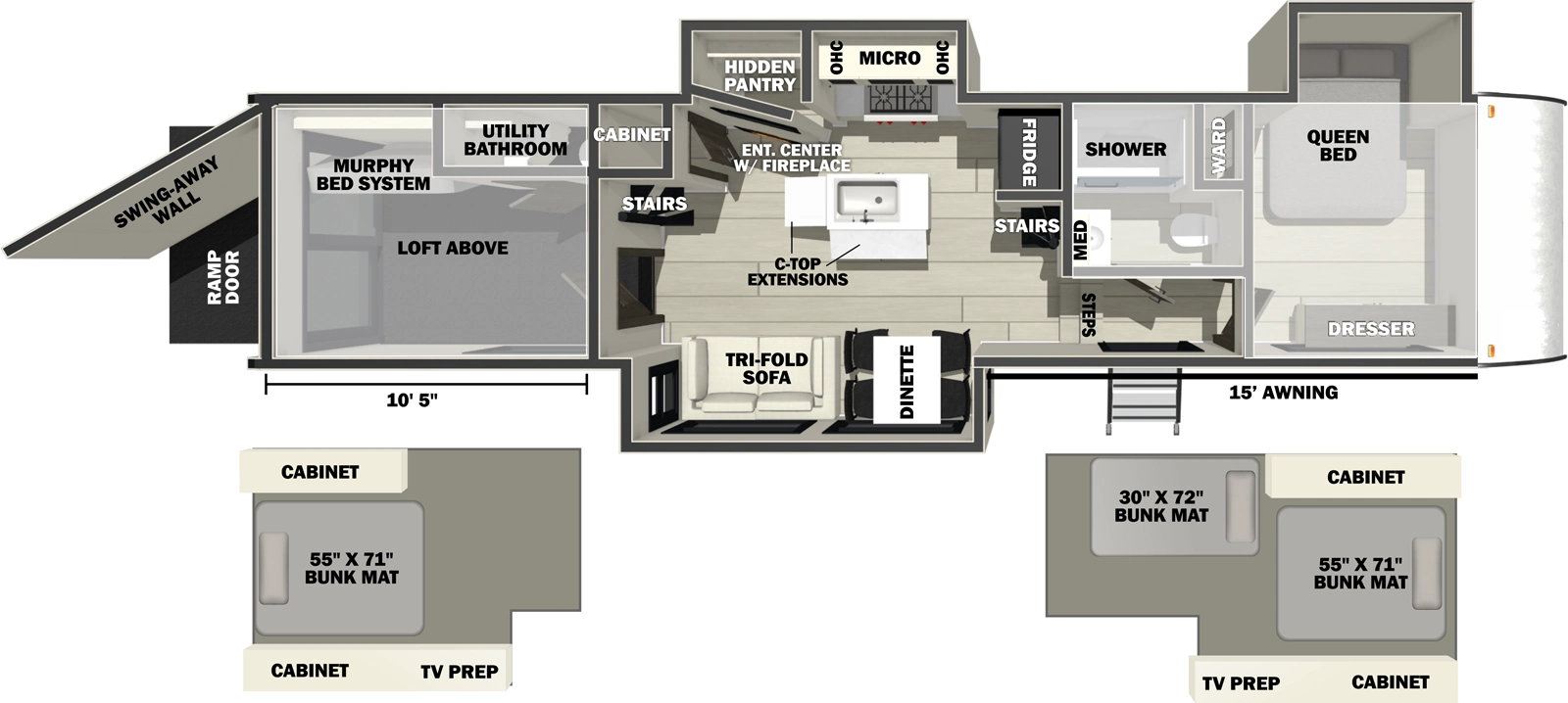 Wolf Pack 397STAY Floorplan
